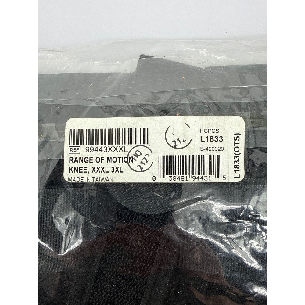 Bell-Horn Range of Motion Knee Brace 3XL Black Hinged Adjustable 99443XXXL L1833 - Picture 5 of 11